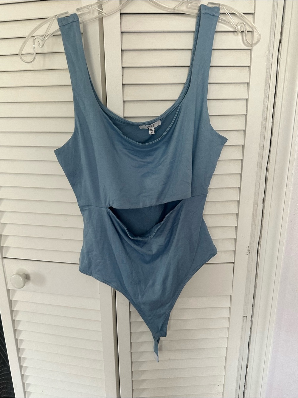 iris Dusty Blue Bandeau Bodysuit